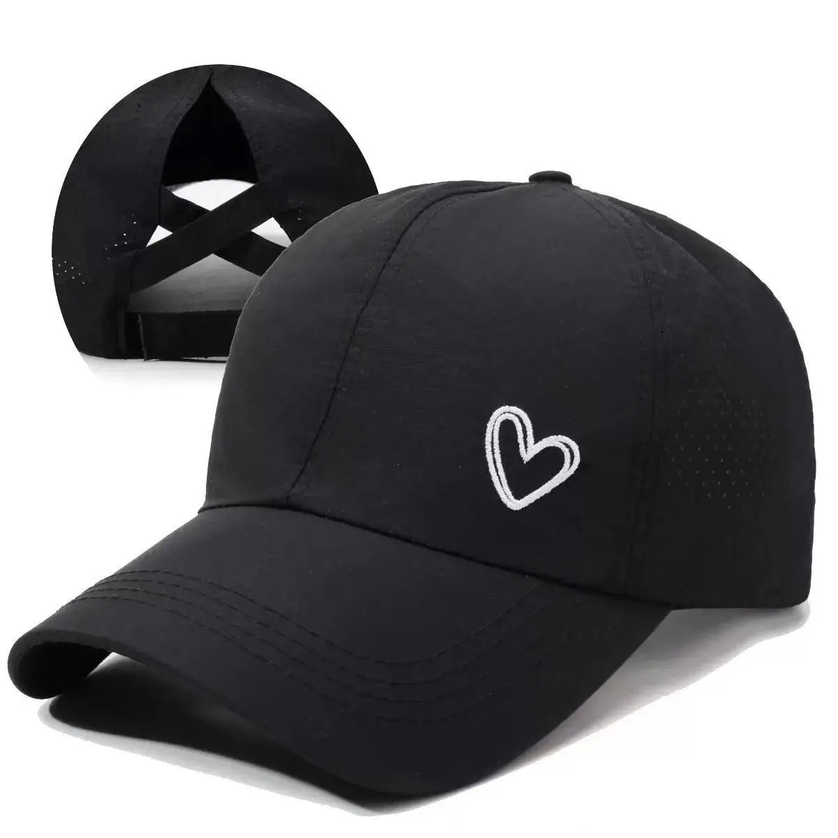 Criss Cross Ponytail Hat Quick Drying Baseball Cap