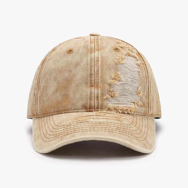 Ripped Denim Jean Baseball Cap Men Women