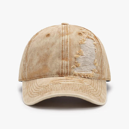 Ripped Denim Jean Baseball Cap Men Women