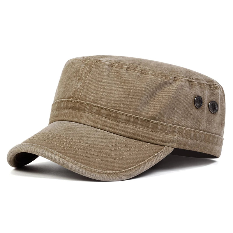 Unisex Solid Color With Pores Series Flat Top Baseball Caps