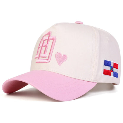Unisex RD Letter Love Embroidery Baseball Caps Spring Autumn