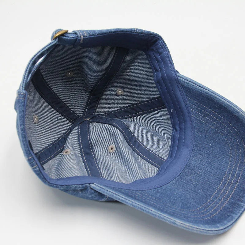 Denim Cotton Baseball Cap Cowboy Jean Hat Dad Trucker Hat