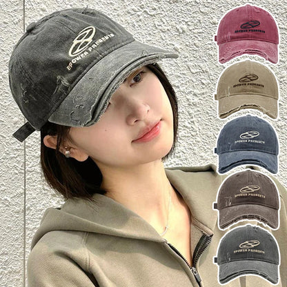 Retro Women Baseball Cap Letter Embroidery Snapback Hat