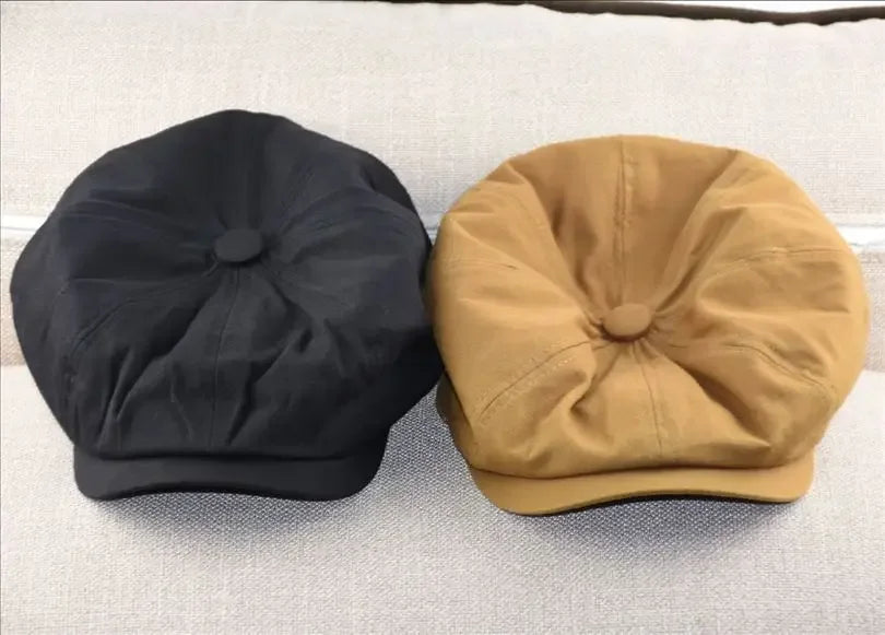 Plus Size Men's Newsboy Flat Cap 100% Cotton