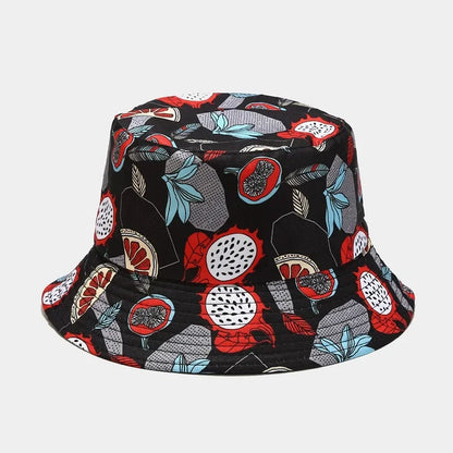 Four Seasons Cotton Fruit Pattern Print Bucket Hat