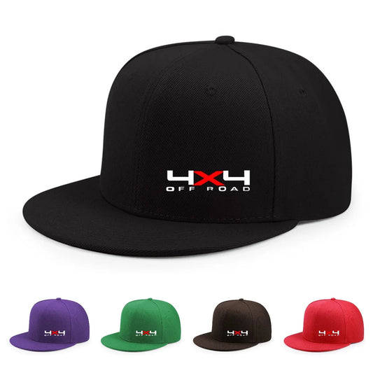 Unisex Adjustable Flat Brim Hip Hop Snapback Hat Solid Color Outdoor Daily Wear