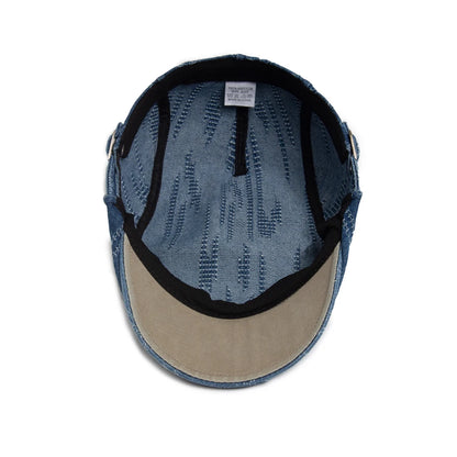 Denim Vintage Berets Men Women Newsboy Cap Summer Casual Cotton
