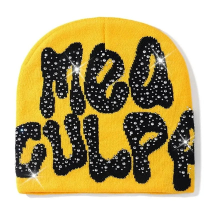 Soft Stretch Knitted Slouchy Cap For Casual Spring & Autumn Wear
