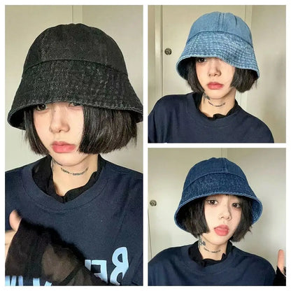 Soft Sunshade Denim Bucket Hats