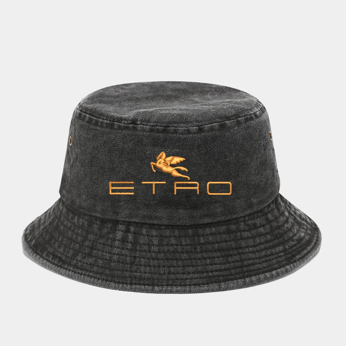 Retro Sunshade Embroidered Fisherman Hat