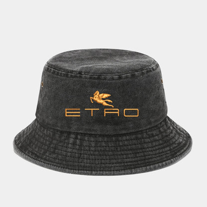 Retro Sunshade Embroidered Fisherman Hat