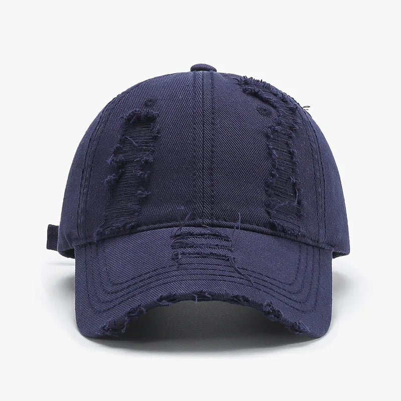fashion denim baseball cap unisex solid color cotton soft top caps