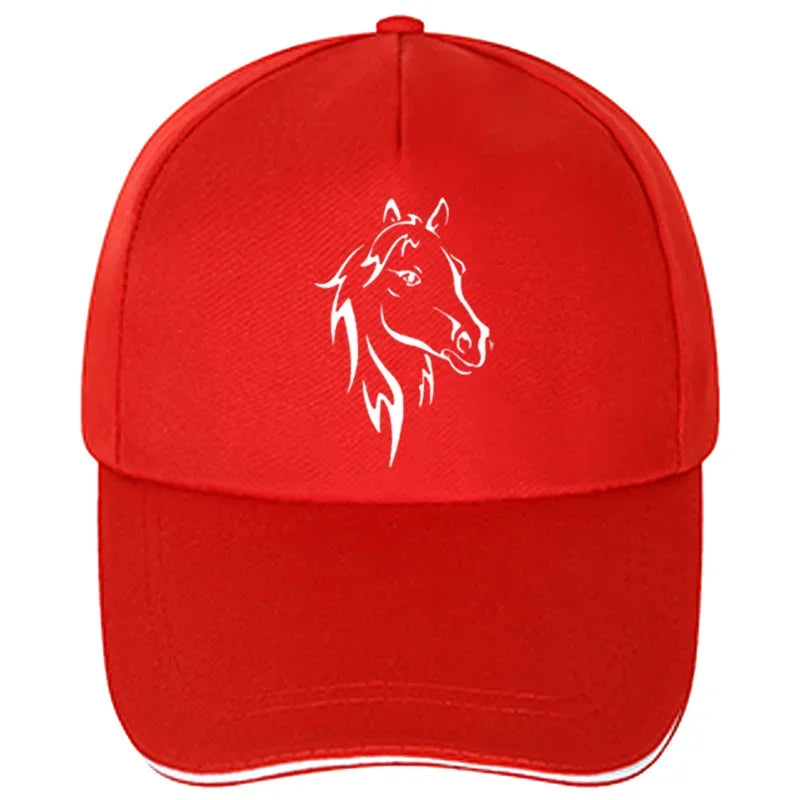 Fashion New Men Women Printing Horse Funny Baseball Cap Hip Hop Cotton