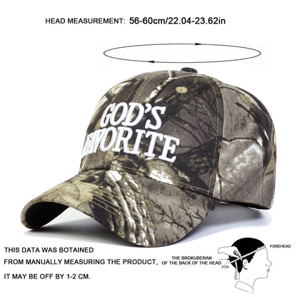 Unisex God's Favorite Letter Embroidery Baseball Caps Spring Autumn