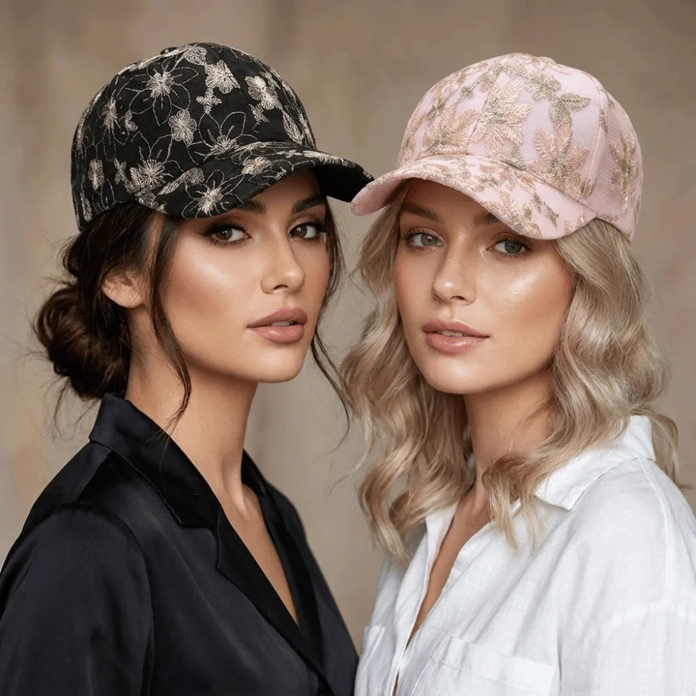 Fashion Breathable Floral Lace Baseball Cap Hollow Adjustable