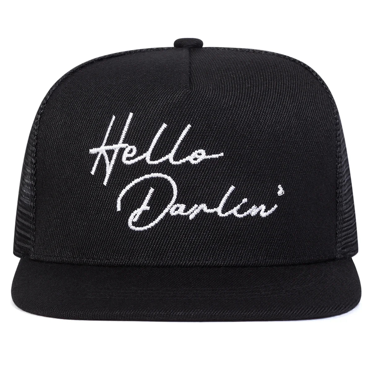 Unisex Hello Darlin Embroidery Hip-hop Net Hats Spring Summer