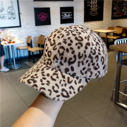 Leopard Print Baseball Cap For Women Men Unisex