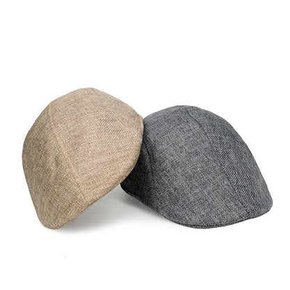 Men's Flat Cap Casual Beret Ivy Flat Forward Cap