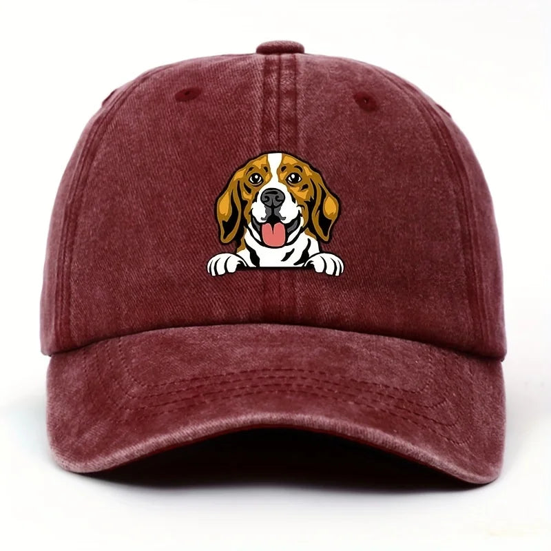 Cute Dog Printed Baseball Hat for Men and Women