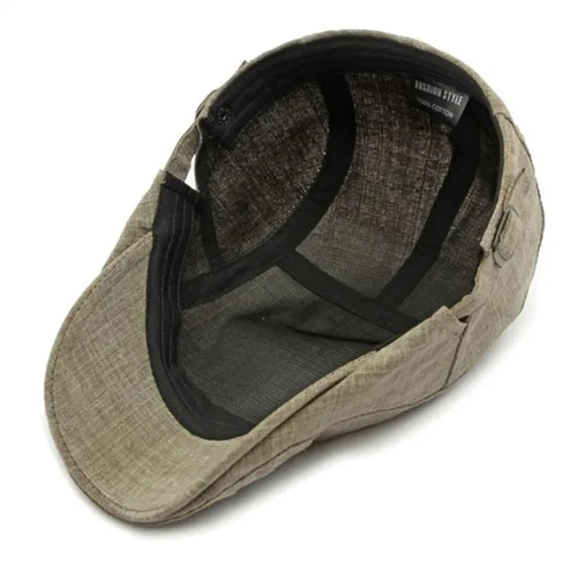 Four Seasons Cotton Print Newsboy Caps Octagonal Cap