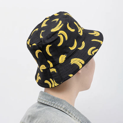 Unisex Bucket Cap Fruit Printing Hats Summer