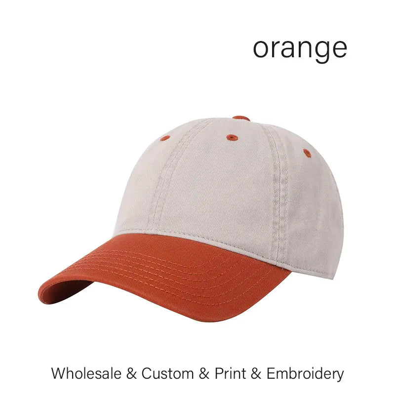 Men And Women DIY Letter Embroidery Hat Washed Sunshade Hat