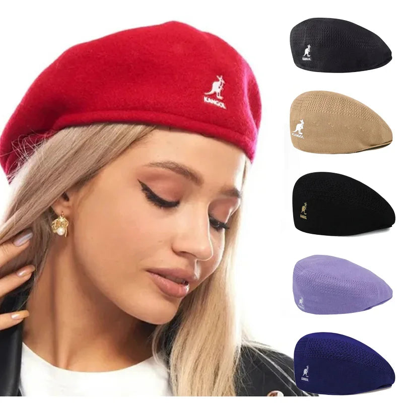 New Luxury Wool Beret Hat Women Men Four Seasons