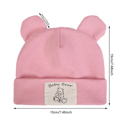 Cute Bear Ear Baby Turban Hats For Newborn Boys Girls