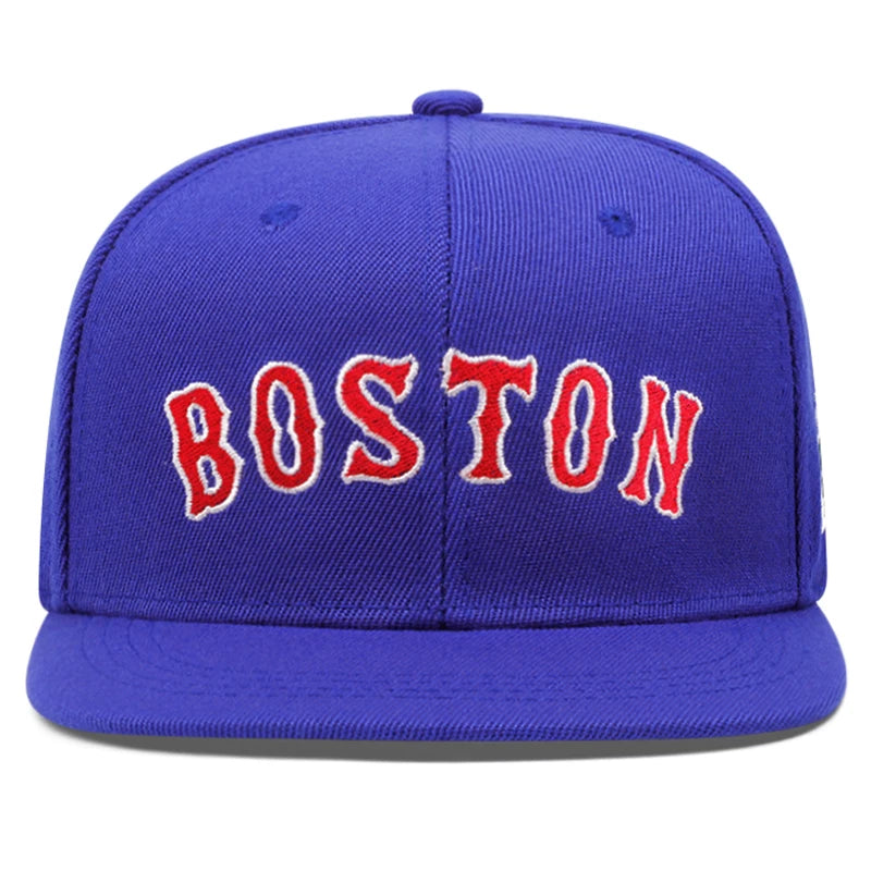 Boston Flat Edge Letter Embroidery Baseball Caps Women Men