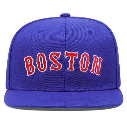 Boston Flat Edge Letter Embroidery Baseball Caps Women Men