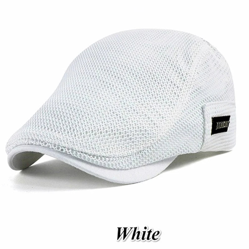 Mesh Breathable Beret Thin Section Sunscreen Sun Hat Cabbie Flat Cap