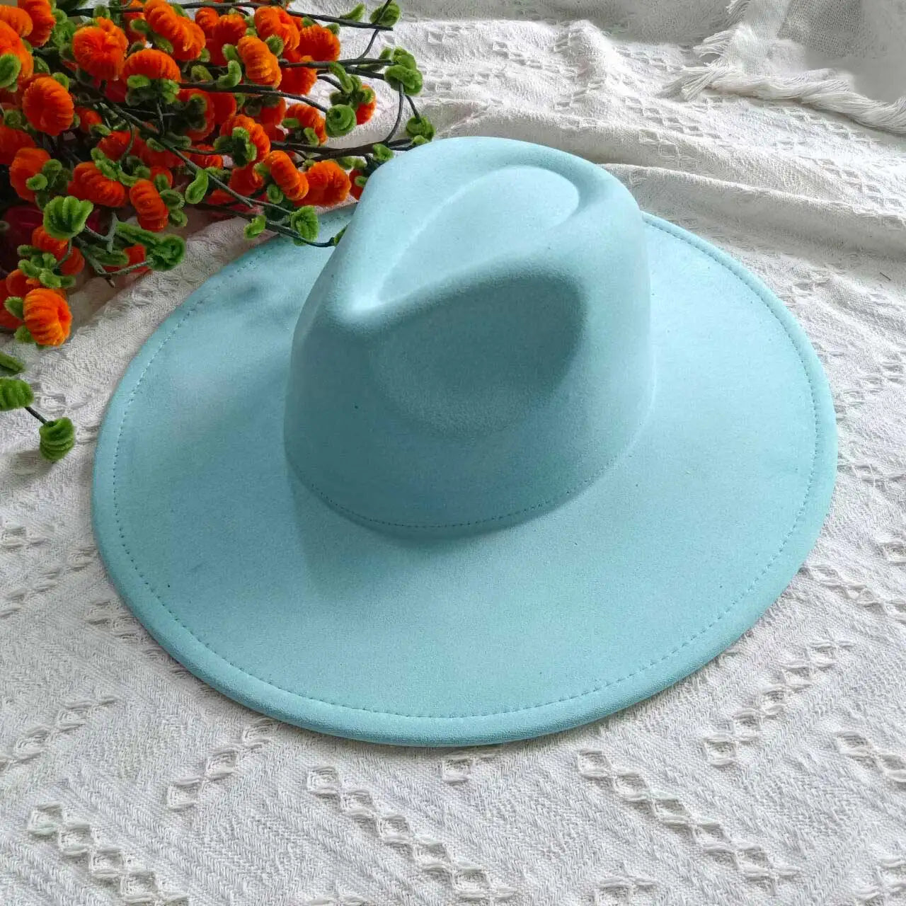 Vegan Suede Fedora Rancher Hats Blank Hats