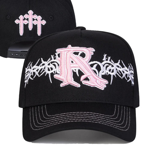 Unisex R Cross Embroidery Baseball Caps Spring Autumn