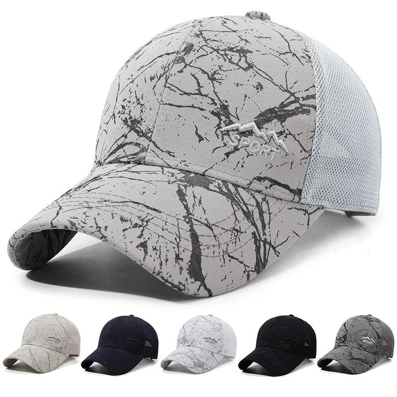 Summer Men's Sun Hat Mesh Back Baseball Cap