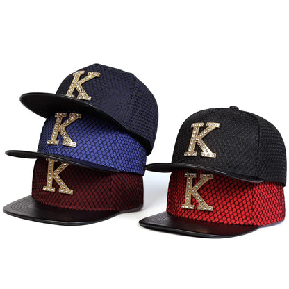 Unisex K Letter Label Hip-hop Hats Fashion Spring Autumn
