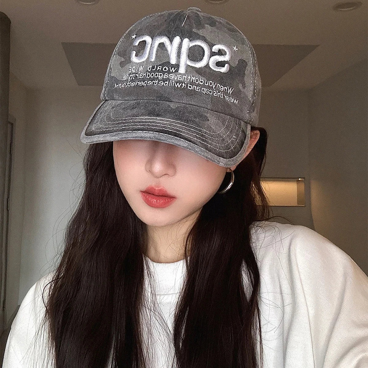 Unisex American Style Cao Letter Embroidery Baseball Hats