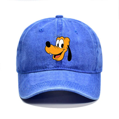 Unisex Vintage Washed Mickey Minnie Print Baseball Cap