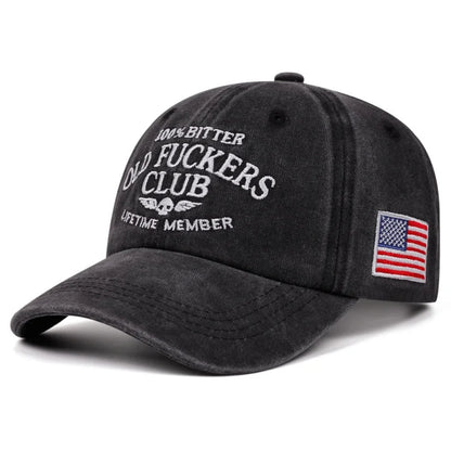 Old Fuckers Club-Vintage Baseball Cap