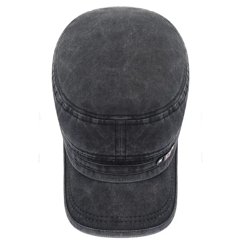 New Washed Hat Made Old Cotton Flat Top Autumn And Winter