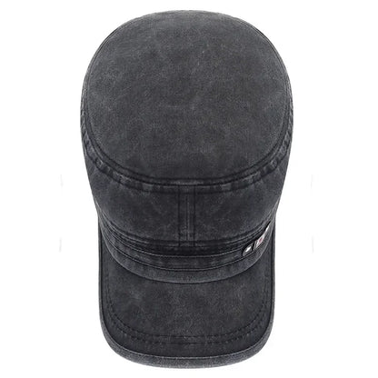 New Washed Hat Made Old Cotton Flat Top Autumn And Winter