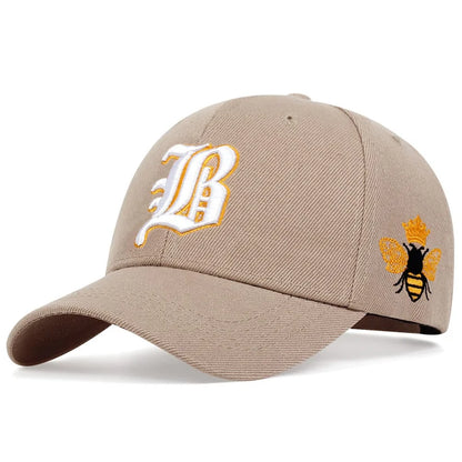 Bee Baseball Cap Hip Hop Casual Cotton Embroidery Honeybee Baseball Hat Outdoor Sports Cap Cats