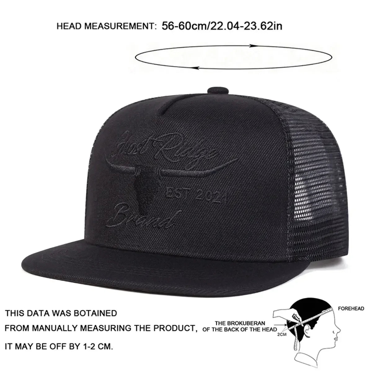 Unisex Bullhead Letter Embroidery Hip-hop Net Hats Spring And Summer