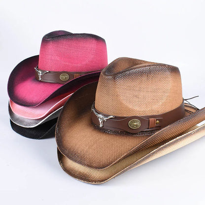 Western Chapeau Cowboy Hats Women Men Straw Sun Hat 2026