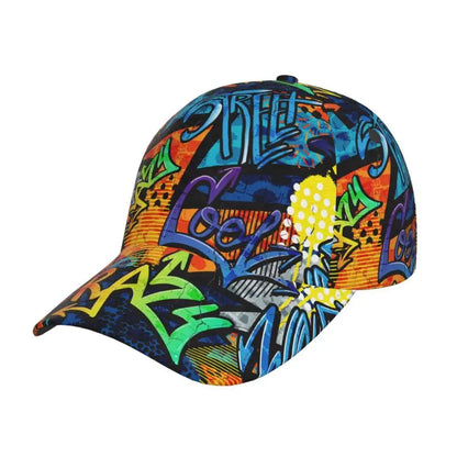 Custom Graffiti Art Print Baseball Cap Unisex Hip Hop Baseball Cap for Men Women