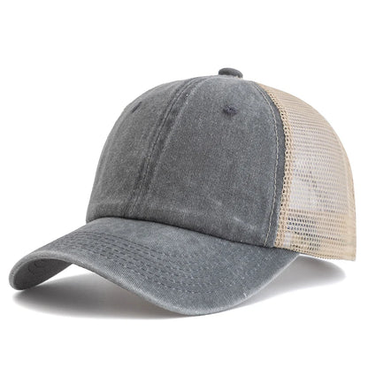 Unisex Colors Plain Baseball Cap Women Men Washed Cotton Cap