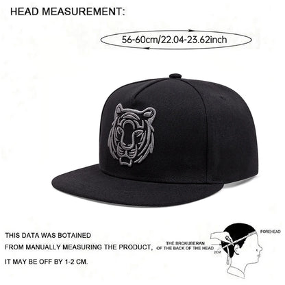 Personalized Hip Hop Hat Animal Embroidered Flat Edge Hat Outdoor Daily Decoration Hat Sunshade Hat Unisex Baseball Hat