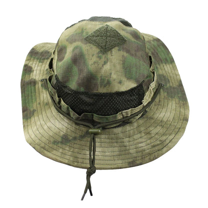 Camouflage Enthusiasts Square Pocket Camo Bonnie Cap US Bucket Benny Hats Fishing