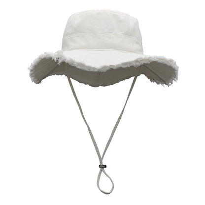 UPF50+ Cotton Wide Brim Sun Hat