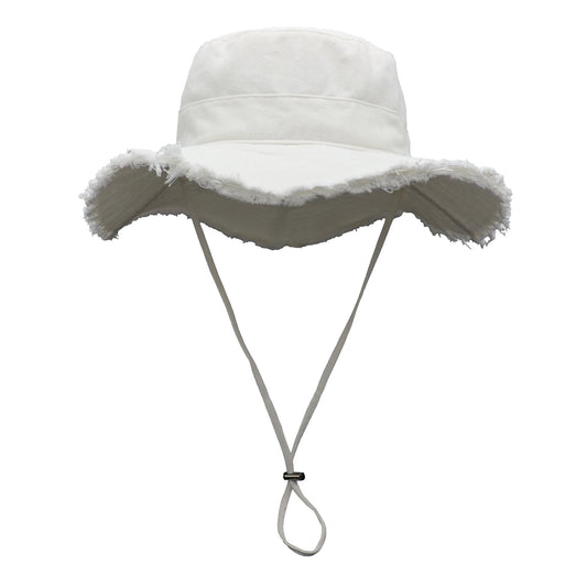 UPF50+ Cotton Wide Brim Sun Hat