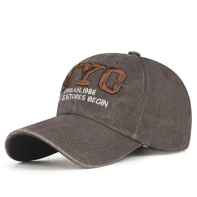 Vintage Washed Cotton Baseball Cap Men Women